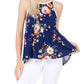 7Th Ray - Floral Print Racerback Babydoll Top