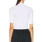 Enza Costa - Cropped Half Sleeve Mock Neck Top