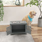 PawHut Large Elevated Dog Bowls with Storage Cabinet