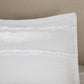 5 Piece Microfiber Ruffled Comforter Set White California King
