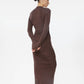 Dāl The Label - Ruched Asymmetric Midi Dress