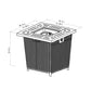 28-Inch Black Wicker Outdoor Propane Gas Fire Pit Table with Steel Top