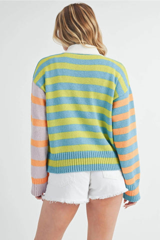 Aemi + Co - Pastel V Neck Button Closure Cardigan