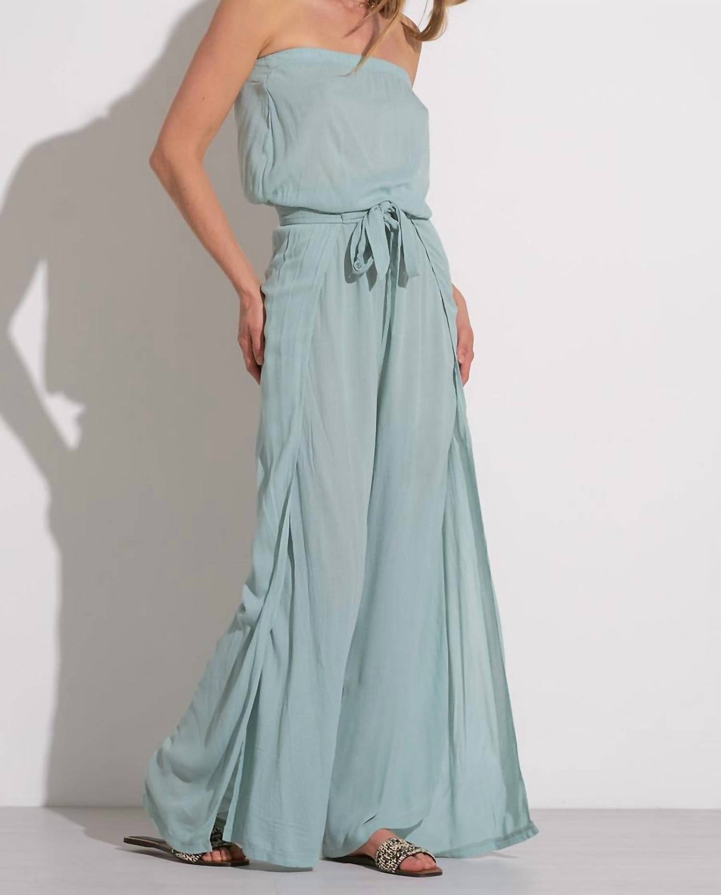 Elan - Strapless Romper Tie Waist