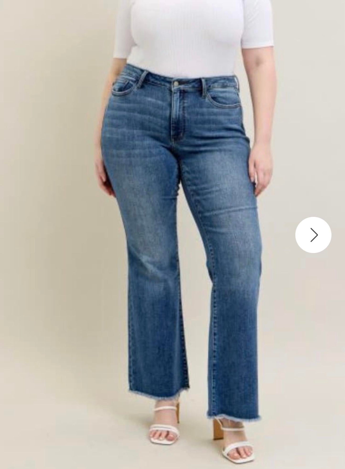 judy-blue-flare-with-fray-hem-jeans