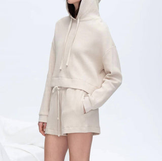 Atm - Women's Slub Jersey Waffle Boxy Hoodie