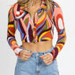 Win Win Apparel - COLLARED CROP TOP