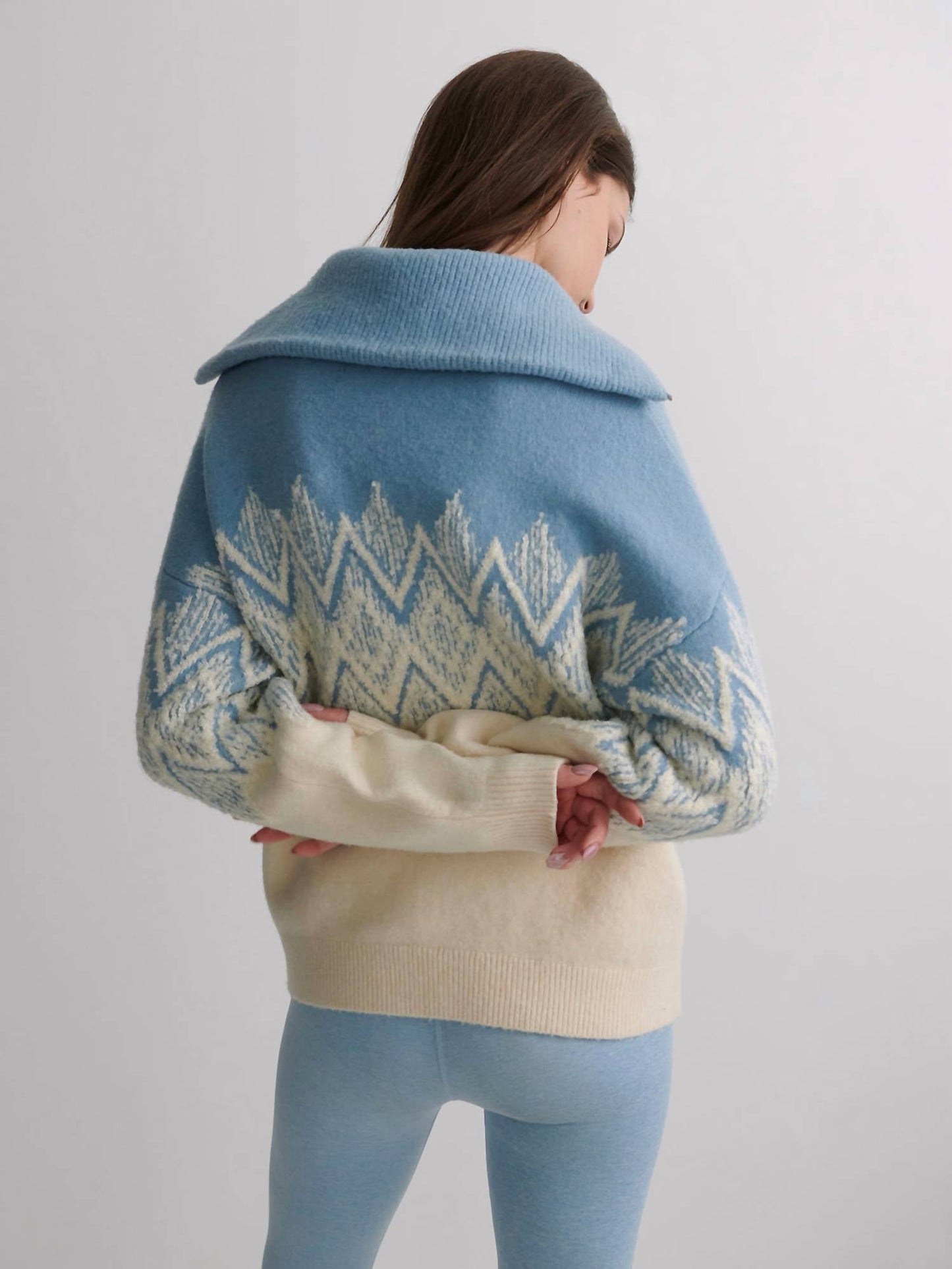 Varley - Hedda Fairisle Half Zip Sweater