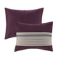 7 PC Pieced Faux Suede Comforter Set Purple King