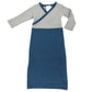 Lemon Loves Layette - Lemon Loves Layette for Boys "Billy" Newborn Gown in Blue and Grey