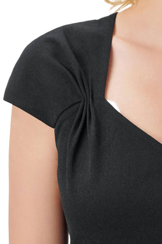 Adrianna Papell - Bertha Solid High Low Hem Crepe Dress