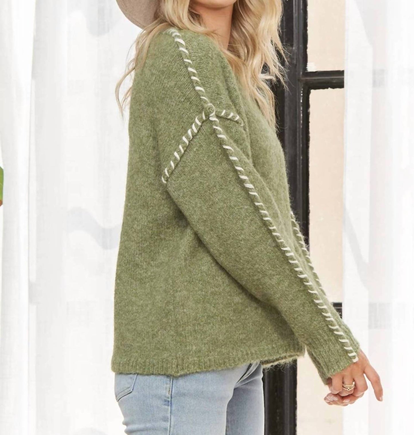 Adora - Stitch Detail Knit Sweater
