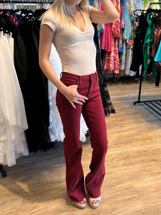 Just Black Denim - High Rise Scissor Cut Flare Long Jeans