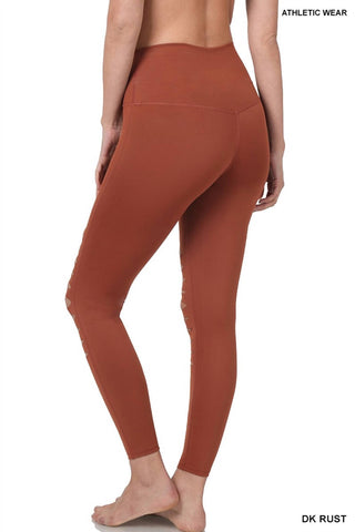 Zenana - Gypsy Cut Out Biker Leggings