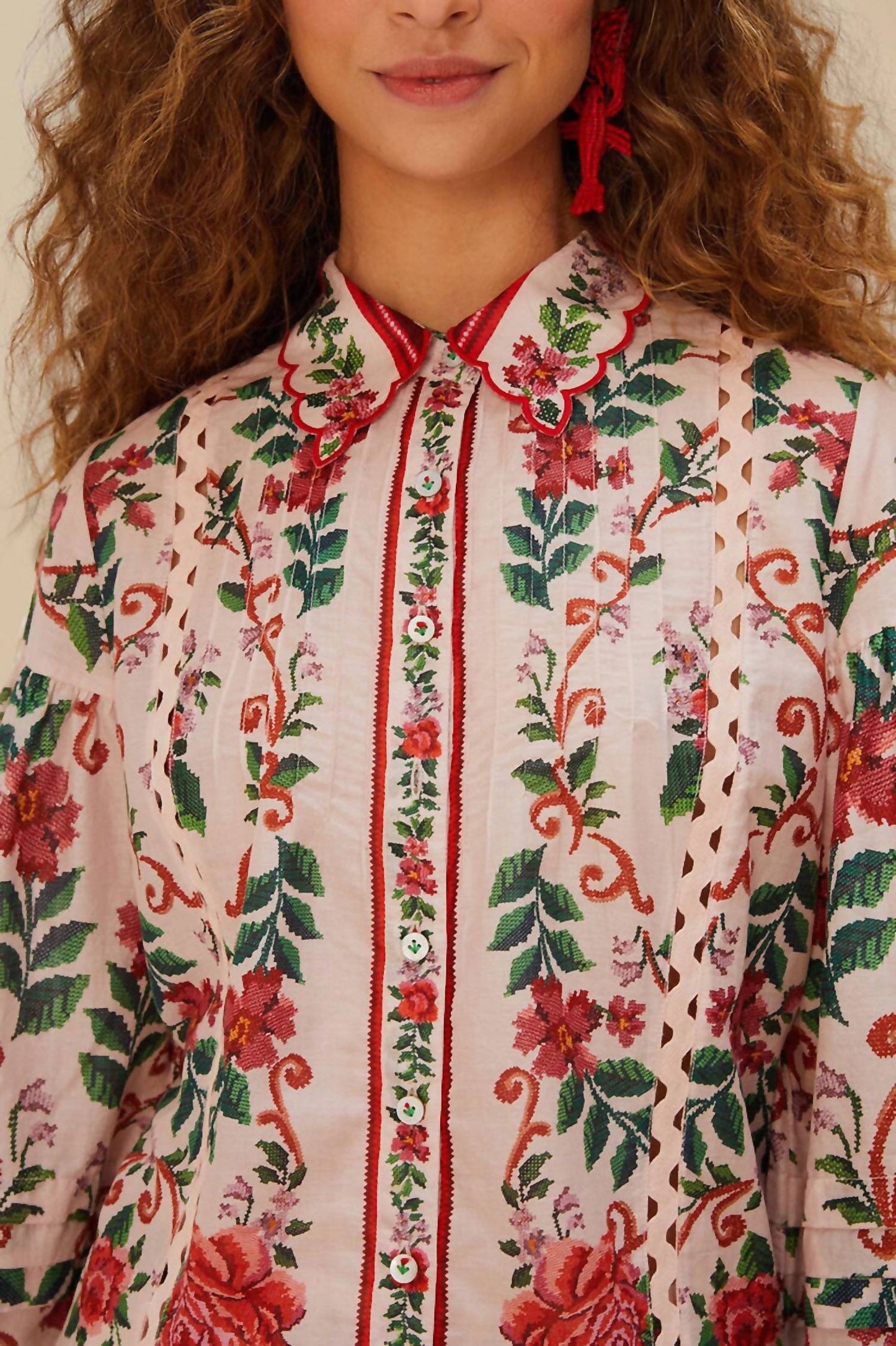 Farm Rio - Flower Tapestry Shirt