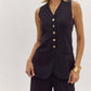 Entro - Button Up V-neck Vest