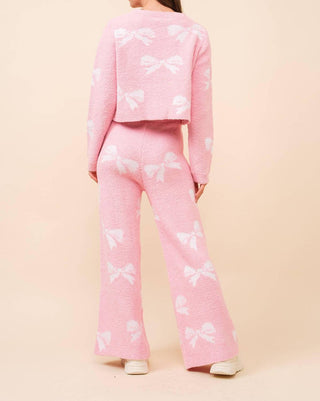 Blue B - Bow Print Cozy Sweater Set