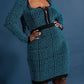 The Curve La - Plus Size Monogram-pattern Zip-up Dress