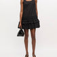 Ganni - Women's Cotton Poplin U Neck Mini Dress