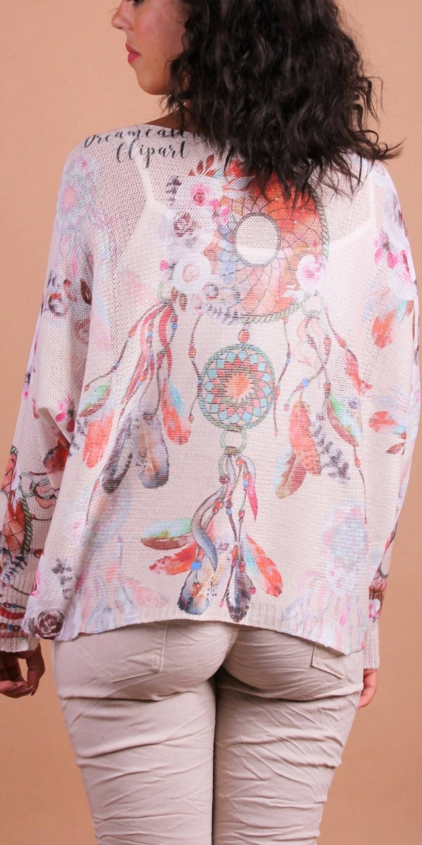 Gigi Moda - Daria Dreamcatcher Print Batwing Sweater