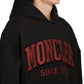 Moncler - Hooded with Red Glitter Logo Pullover Cotton Sweatshirt