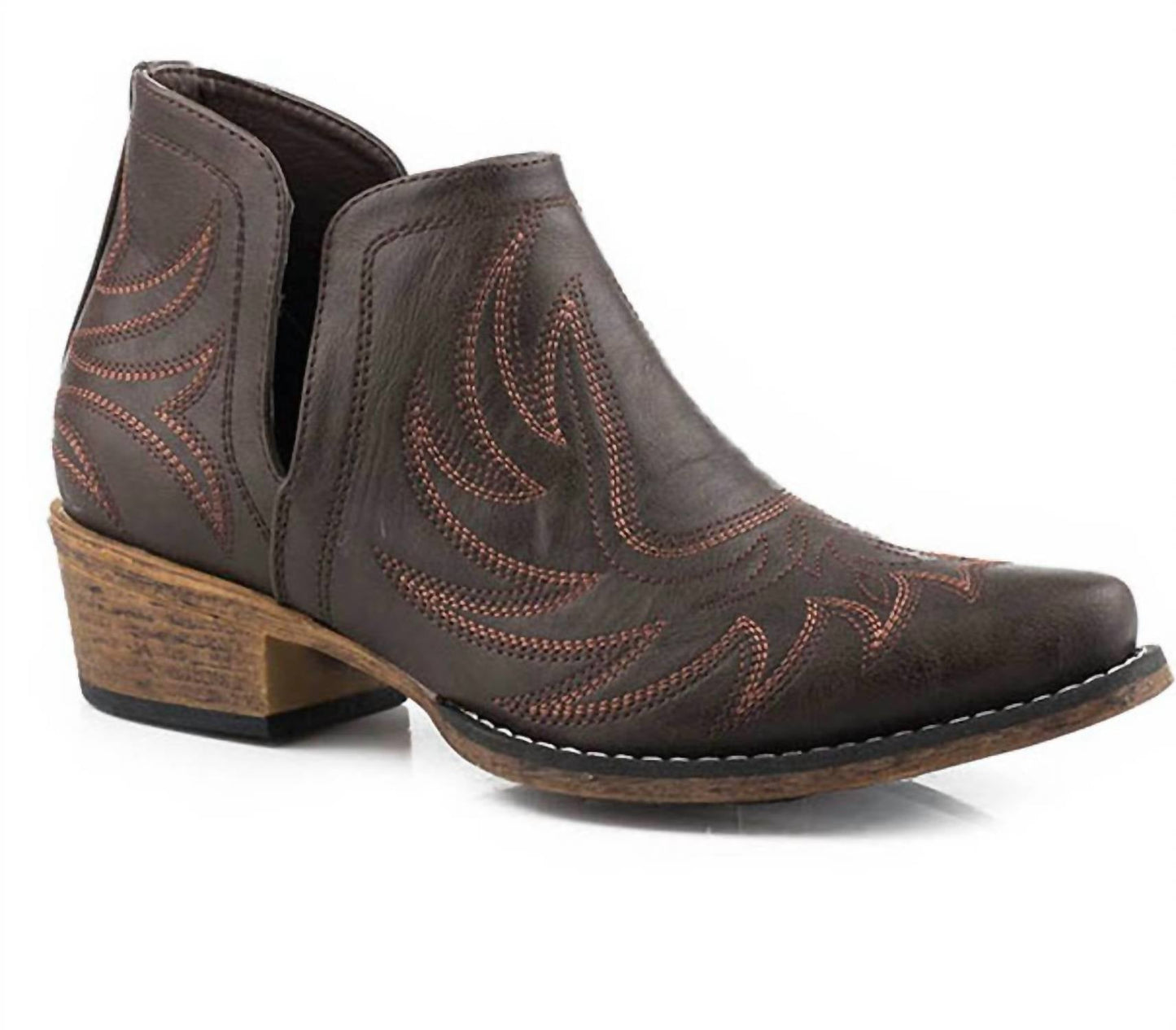 Roper - Women's Ava Faux Leather Snip Toe Short Boot