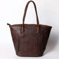 American Darling - Women's Turquoise Braided Handle Fringe Shoulder Tote Bag