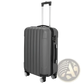 3-in-1 Dark Gray Hard Shell Spinner Luggage Set