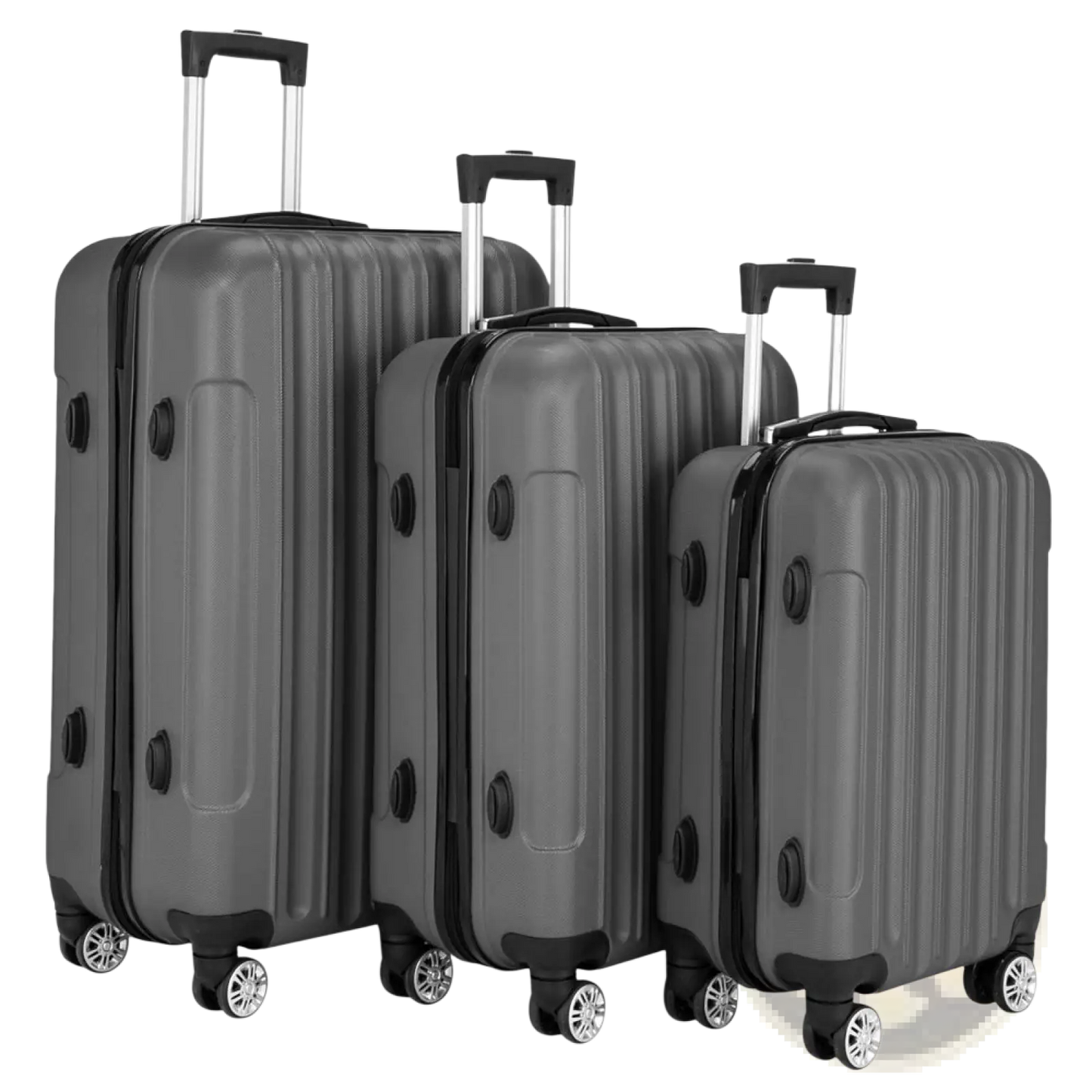 3-in-1 Dark Gray Hardshell Spinner Luggage Set