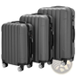 3-in-1 Dark Gray Hardshell Spinner Luggage Set