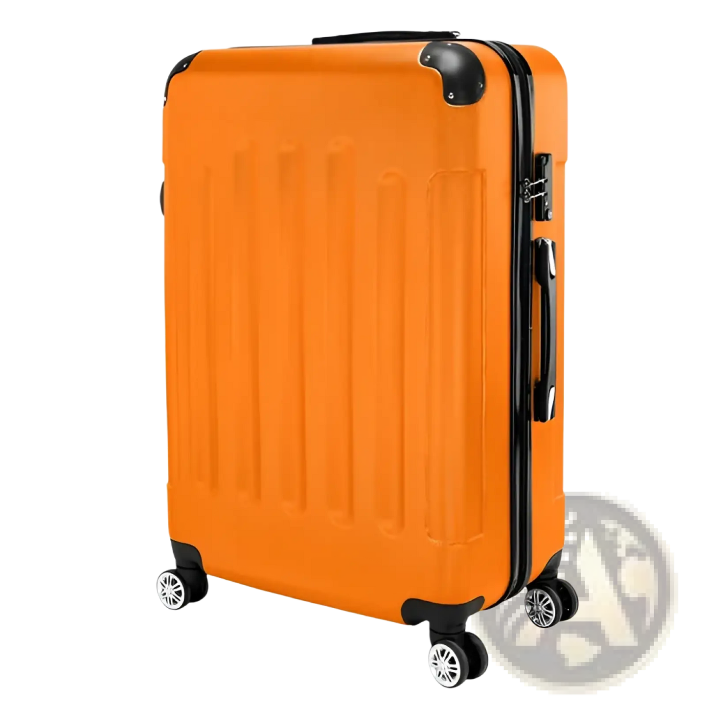3-in-1 Lightweight Orange Abs Hard Shell Trolley Suitcase Set