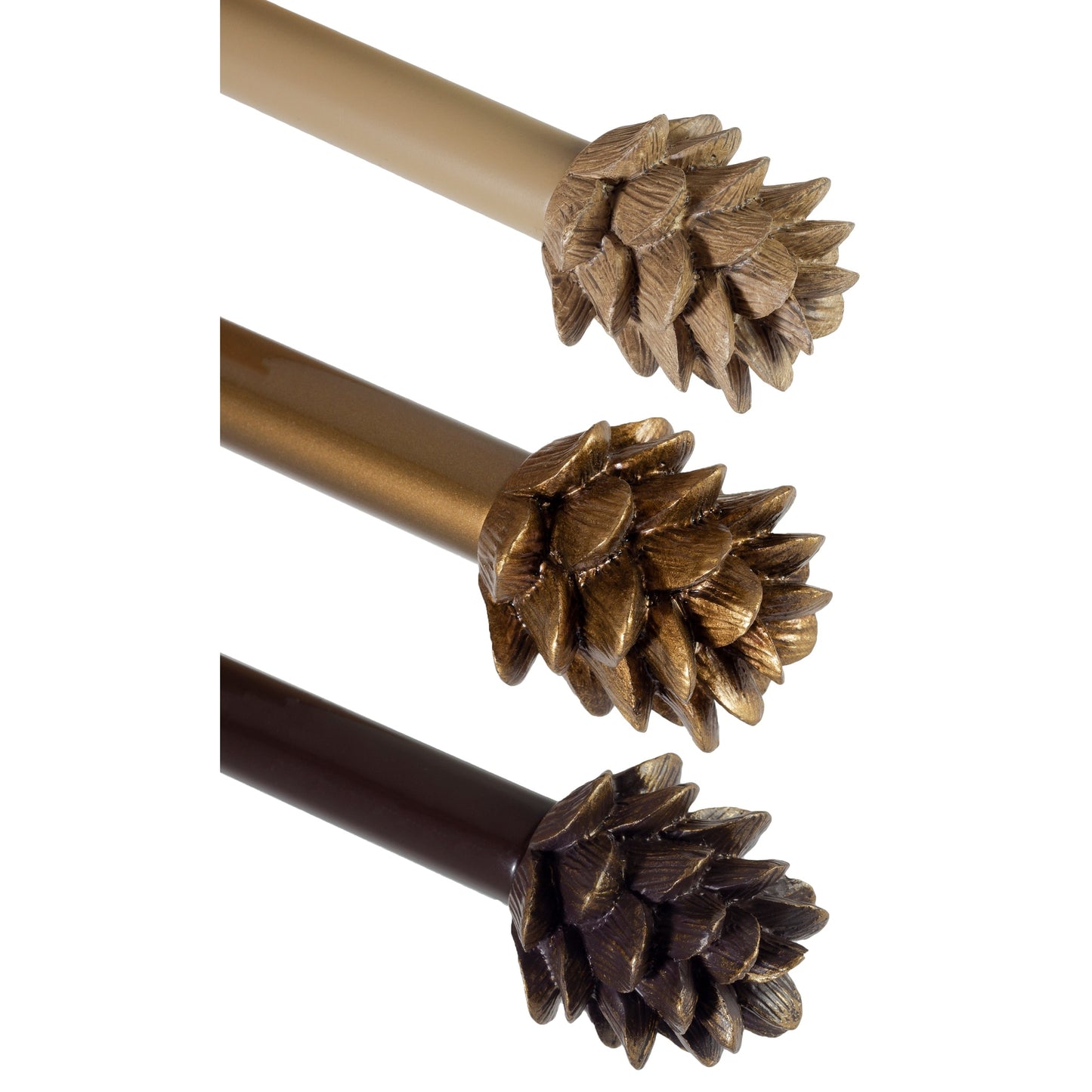 34 Farmhouse Pinecone Curtain Rod Adjustable Designer Window Single Rod