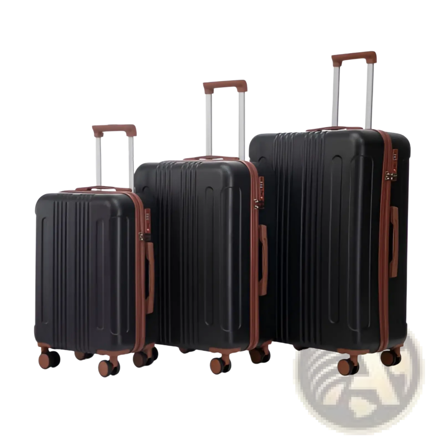 3 Piece Abs Spinner Luggage Set with Tsa Lock