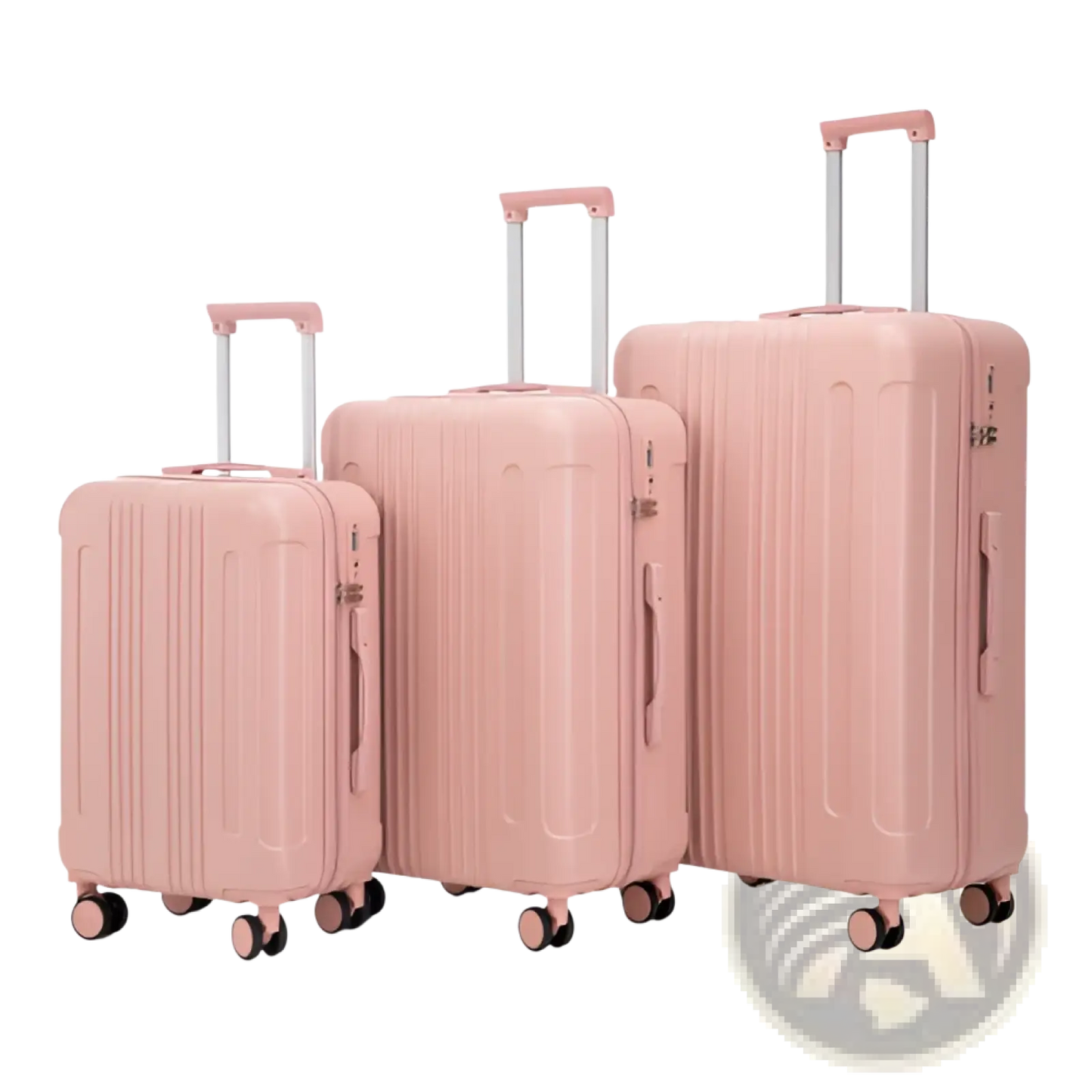 3 Piece Abs Spinner Luggage Set with Tsa Lock