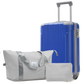 3 Piece Dazzling Blue Hardshell 20 Inch Carry on Luggage Set