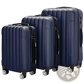 3-piece Navy Blue Hard Shell Spinner Luggage Set