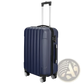 3-piece Navy Blue Hard Shell Spinner Luggage Set