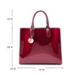 Premium 3-piece Crimson Leather Tote and Clutch Set