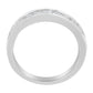 18K White Gold Round Diamond 1/2 Cttw Channel Band Ring