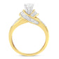 14K Two-Toned Gold Round, Baguette and Princess Cut Diamond Ring (1 1/8 Cttw, H-I Color, SI2-I1 Clarity) - Size 6