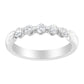 14K White Gold 1/2 cttw Diamond 5-Stone Band Ring (H-I Clarity, SI2-I1 Color) - Size 7