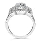 14K White Gold 2 1/4 Cttw Diamond Cocktail Cluster Ring (G-H Color, SI2-I1 Clarity) - Size 7