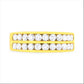 10K Yellow Gold Two-Row Diamond Band Ring (1 Cttw, J-K Color, I1-I2 Clarity) - Size 6
