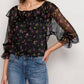 Johnny Was - Jade Love Fernanda Peasant Silk Floral Blouse