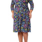 Leota Women's Faux Wrap Dress Blue