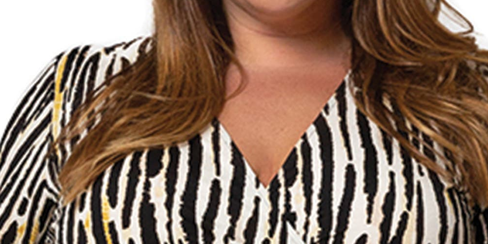 Leota Women's Inky Zebra Perfect Wrap Dress Black