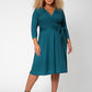 Leota Women's Perfect Wrap Dress (Curve) Blue