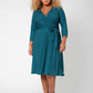 Leota Women's Perfect Wrap Dress (Curve) Blue