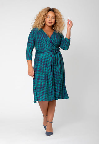 Leota Women's Perfect Wrap Dress (Curve) Blue