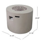 Round Iron Fire Pit With 40,000 Btu